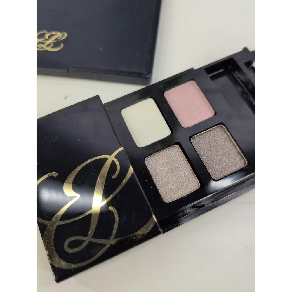 NEW LOT 2😍Estee Lauder SignatureEyeshadow Quad Sugar Cube MoonMocha Grey Mirror